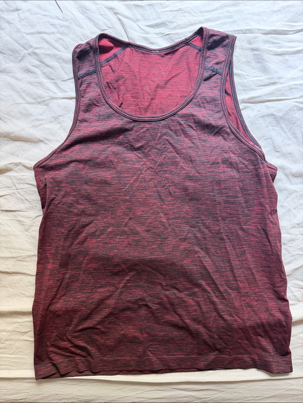 lululemon athletica Men's Heathered Burgundy Metal Vent Tech Tank